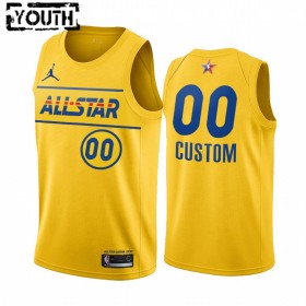 Dres 2021 All-Star Prilagođeni Jordan Brand Gold Swingman - Dječji